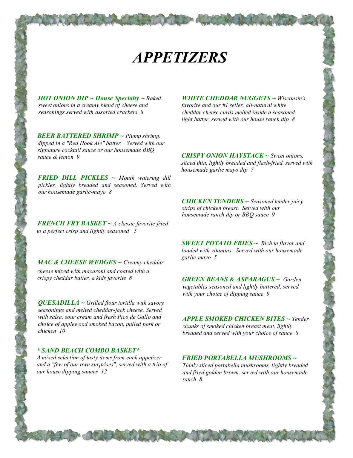 Eat Drink Eagle River Wisconsin Pitliks Sand Beach